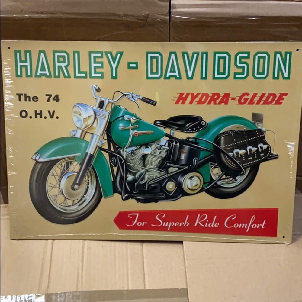 Brand new Harley Davidson hydra glide metal sign